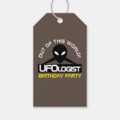 UFOlogist Party, Birthday Cadeaulabel (Voorkant)