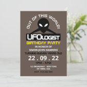 UFOlogist Party, Birthday Kaart (Staand voorkant)