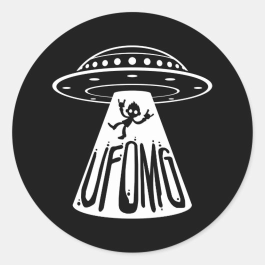 UFOMG RONDE STICKER (Voorkant)
