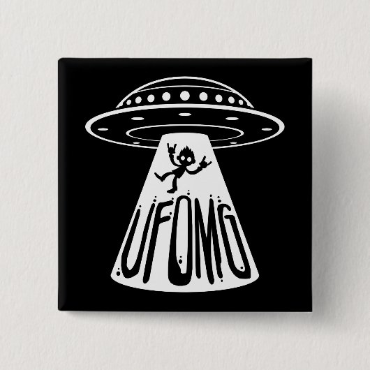 UFOMG VIERKANTE BUTTON 5,1 CM (Voorkant)