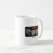 UFOP Logo & Allosaurus License Bord 11 oz. Mok (Voorkant rechts)