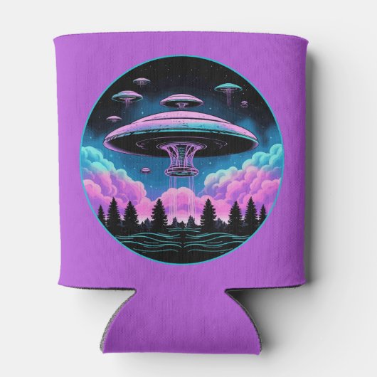 UFO's buitenaardse invasie esthetisch Blikjeskoeler (Achterkant)