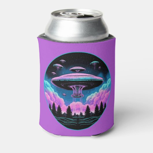 UFO's buitenaardse invasie esthetisch Blikjeskoeler (Blikje Achterkant)