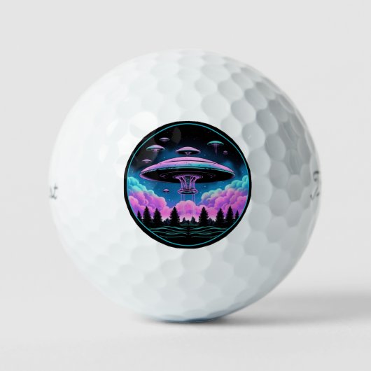 UFO's buitenaardse invasie esthetisch Golfballen (Voorkant)
