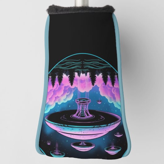 UFO's buitenaardse invasie esthetisch Golfheadcover (Draai 90)