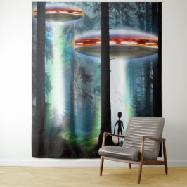 UFO's Buitenlands Woud Wandkleed