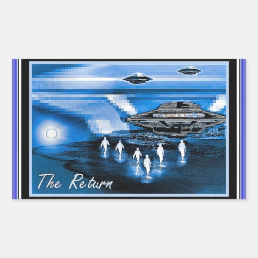 UFOs - de Terugkeer Rechthoekige Sticker (Voorkant)