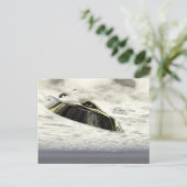 UFO's in vliegend Briefkaart (Staand voorkant)