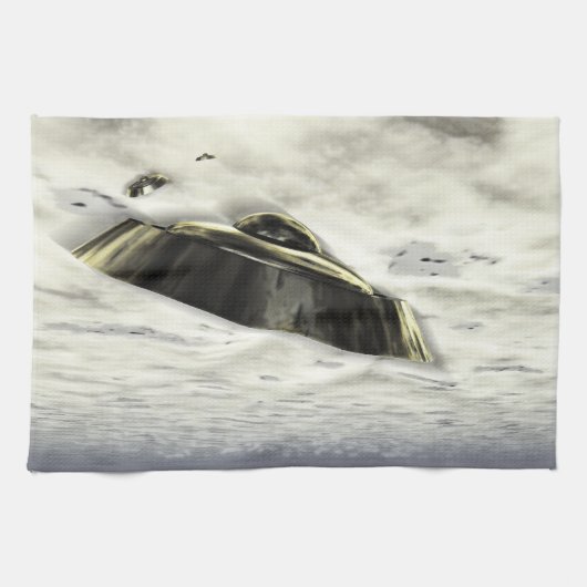 UFO's in vlucht Theedoek (Horizontaal)