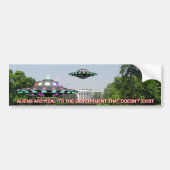 UFO's op het withuis Lawn Bumpersticker (Voorkant)