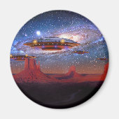 UFO's over Monument Valley Magnet (Voorkant)