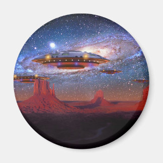 UFO's over Monument Valley Magnet