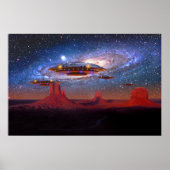 UFO's over Monument Valley Poster (Voorkant)