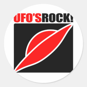 UFO's rots! Ronde Sticker