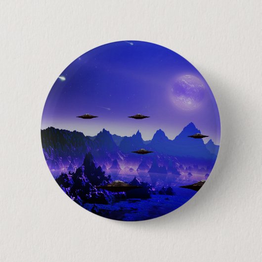 UFO's sterrenstelsels Ronde Button 5,7 Cm (Voorkant)