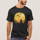 Ufos über Wüste und Kaktus T-shirt (Voorkant)