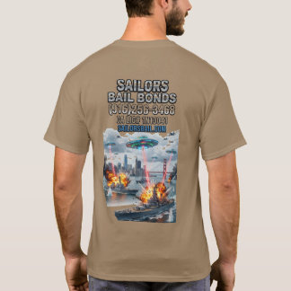 UFO's vallen US Navy aan in San Francisco Bay T-shirt