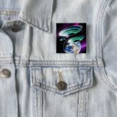 UFO's Vierkante Button 5,1 Cm (In situ)