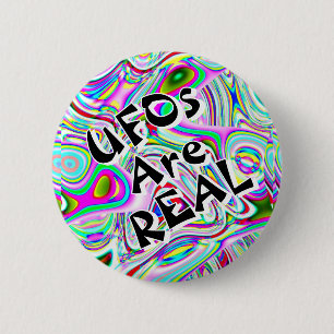 UFO's ZIJN ECHT (je kan de woorden veranderen) Ronde Button 5,7 Cm