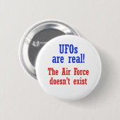 UFO's zijn echt Ronde Button 5,7 Cm (Voorkant /achterkant)