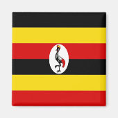 UG001 UGANDA Vlag, Afrika, Fridge Magneet (Voorkant)