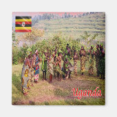 UG003 UGANDA, Batwa, Afrika, Fridge Magneet (Voorkant)