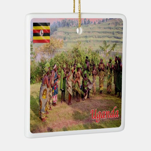 UG003 UGANDA, Batwa, Afrika, Keramisch Ornament (Rechts)