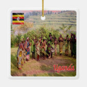 UG003 UGANDA, Batwa, Afrika, Keramisch Ornament (Achterkant)