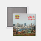 UG005 KAMPALA, Skyline, Oeganda, Afrika, Fridge Magneet (Voorkant / Achterkant)