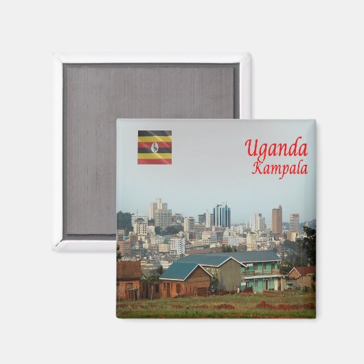 UG005 KAMPALA, Skyline, Oeganda, Afrika, Fridge Magneet (Voorkant / Achterkant)