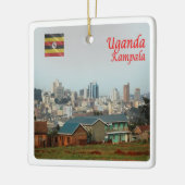 UG005 KAMPALA, Skyline, Oeganda, Afrika, Keramisch Ornament (Links)