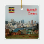 UG005 KAMPALA, Skyline, Oeganda, Afrika, Keramisch Ornament (Achterkant)