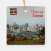 UG005 KAMPALA, Skyline, Oeganda, Afrika, Keramisch Ornament (Voorkant)