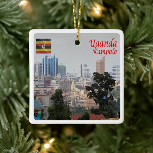 UG006 KAMPALA, Downtown, Uganda, Afrika, Keramisch Ornament (Boom)