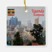 UG006 KAMPALA, Downtown, Uganda, Afrika, Keramisch Ornament (Voorkant)