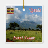 UG009 UGANDA, Mount Kadam, Afrika, Keramisch Ornament (Achterkant)