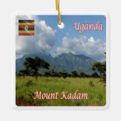 UG009 UGANDA, Mount Kadam, Afrika, Keramisch Ornament (Voorkant)