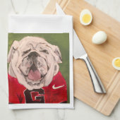 UGA Dawg-keukenhanddoek Theedoek (Quarter Fold)