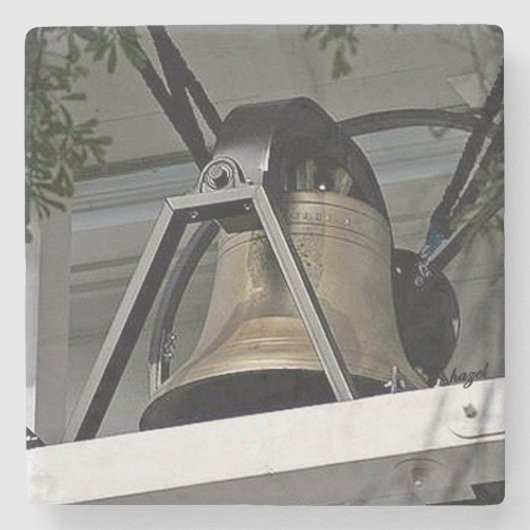UGA Victory Bell Marble Stone Onderzetter. Stenen Onderzetter (Voorkant)