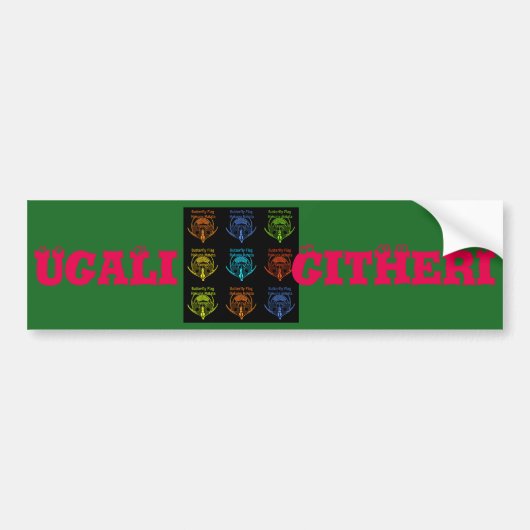 Ugali na Githeri Sjabloon Car Bumpersticker (Voorkant)