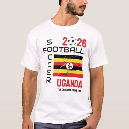 UGANDA 2026 Voetbalfan T-shirt (Voorkant)
