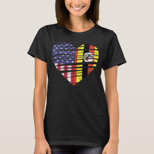 Uganda American Grown Heart USA Patriot Heritage T-shirt