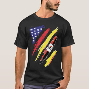 Uganda Amerikaans geteelde vlag USA Patriot Erfgoe T-shirt