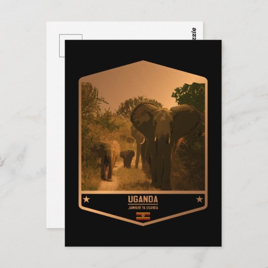 Uganda Briefkaart (Voorkant / Achterkant)