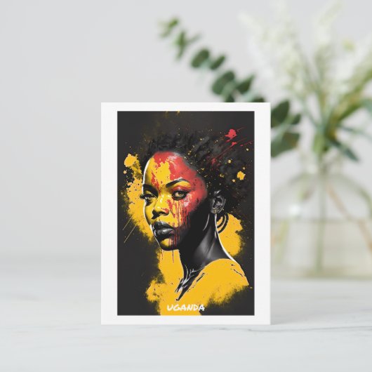 Uganda Briefkaart - Wereld aan het Collectie van d (Staand voorkant)