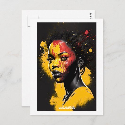 Uganda Briefkaart - Wereld aan het Collectie van d (Voorkant / Achterkant)