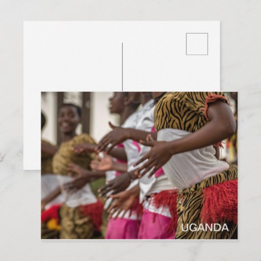 Uganda Dames Danser Reizen Briefkaart (Voorkant / Achterkant)