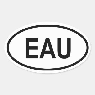 Uganda "EAU" Ovale Sticker