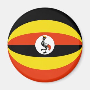 Uganda Fisheye Flag Magnet