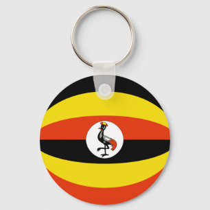 Uganda Fisheye Flag Sleutelhanger